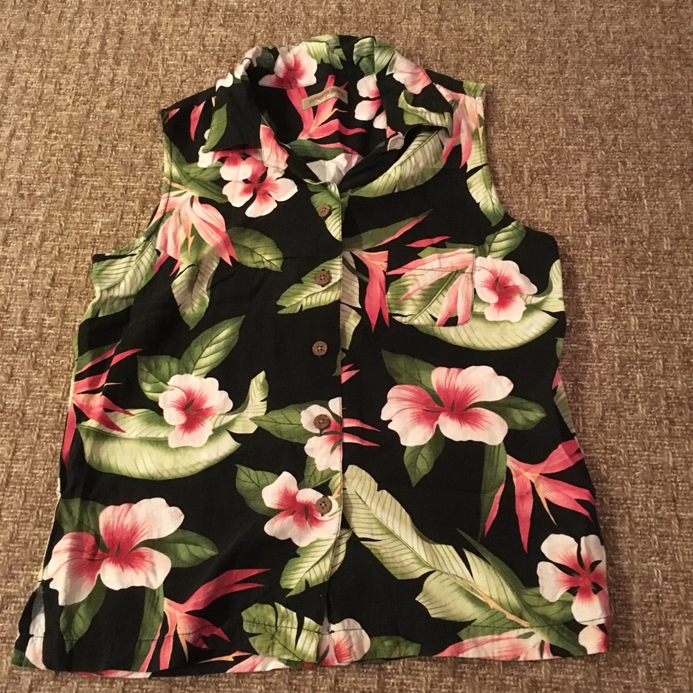 $9 SALE❤️ Sleeveless Hawaiian Blouse Sz 10